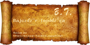 Bajczár Teodóra névjegykártya