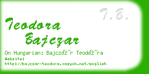 teodora bajczar business card